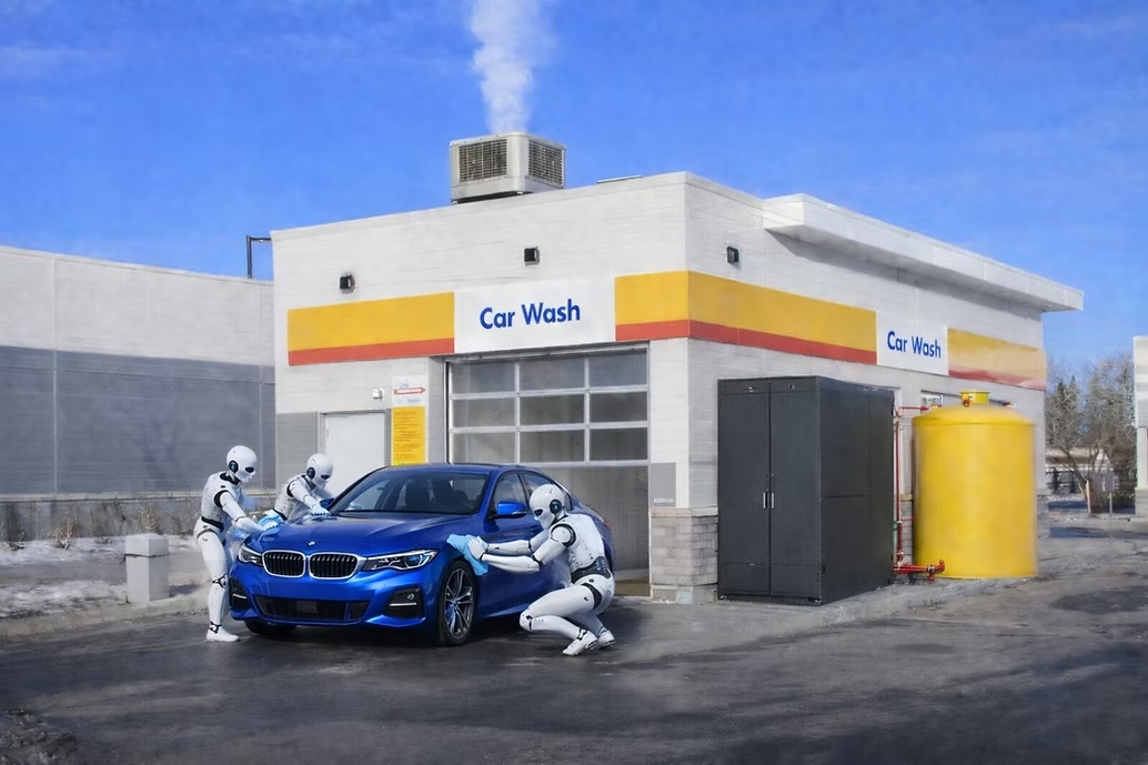 Existing Shell car wash retrofit concept